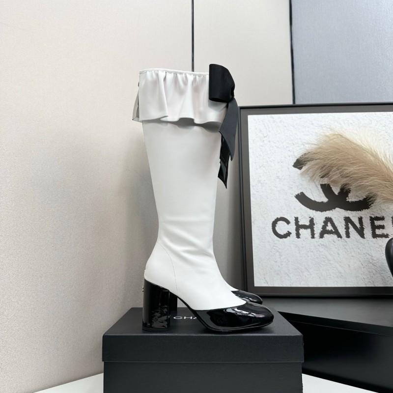 Chanel 2025/SS Bow Detail Block Heel Boots - LY00600