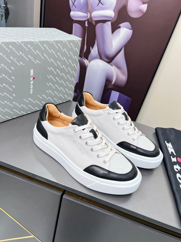 Kiton Spring Summer 2025 Lace-Up Old Money Style Casual Men's Shoes - KFY00320