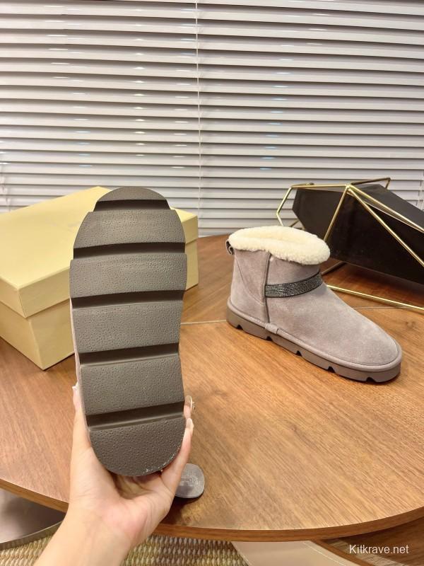 Brunello Cucinelli Winter New Snow Boots Sheepskin Buns Boots - AS00350