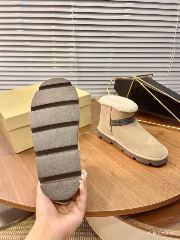 Brunello Cucinelli Winter New Snow Boots Sheepskin Buns Boots - AS00350