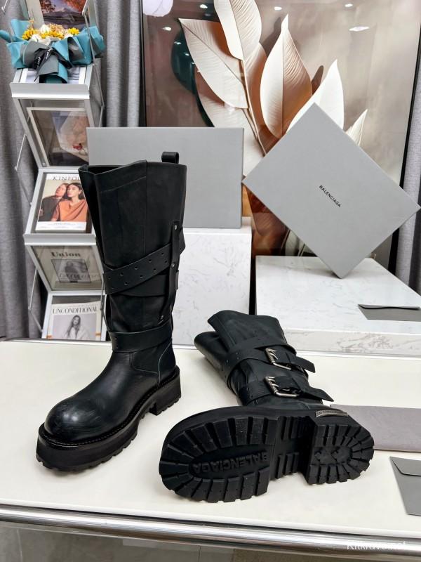 Balenciaga Paris 25FW Venom High-Top Boots Punk Style Motorcycle Ankle Boots 15 Inch - LY00520