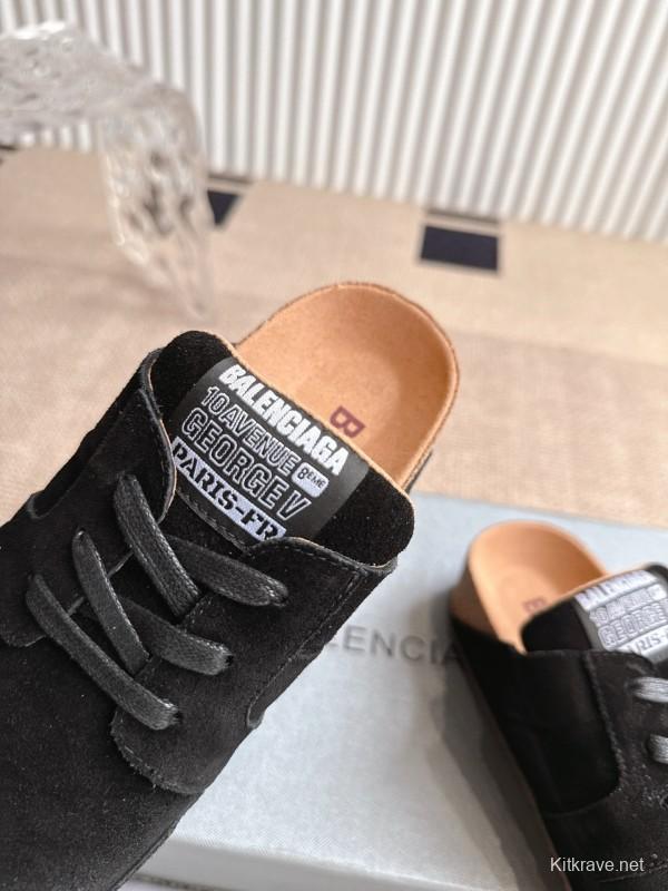 Balenciaga Birkenstock Boston Closed-Toe Soft Footbed Platform Sandals - AS00260