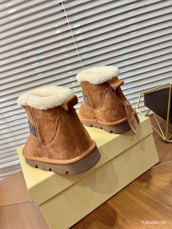 Brunello Cucinelli Winter New Snow Boots Sheepskin Buns Boots - AS00350