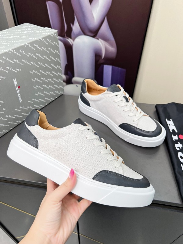 Kiton Spring Summer 2025 Lace-Up Old Money Casual Men's Shoes - KFY00320