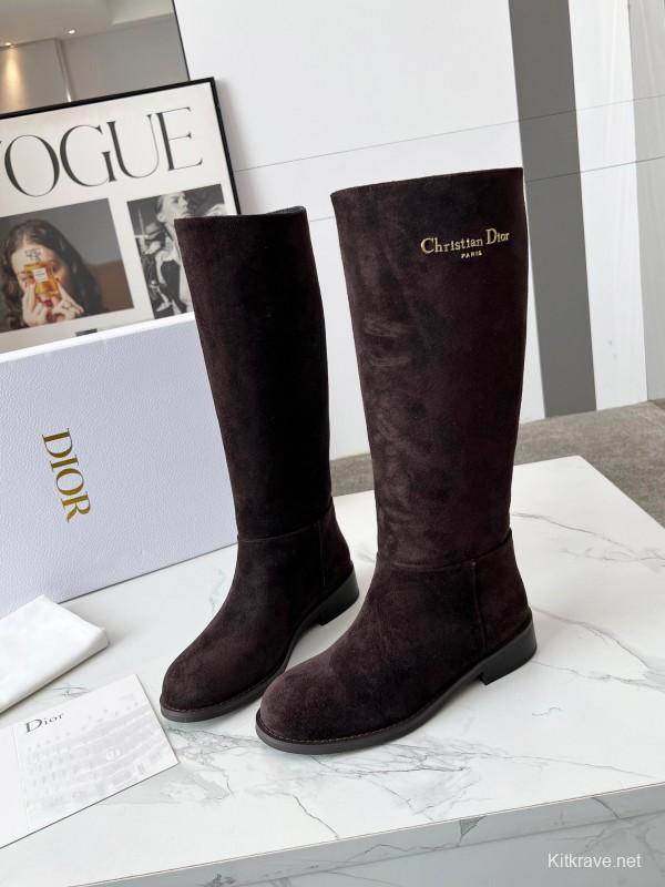 Dior 2025/ss Retro British Style Brogue New Knight Boots - LY00440