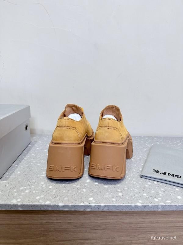 Smfk 2025 SS Collection Platform Derby Shoes with Thick Sole - LY00260