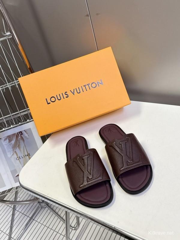 Louis Vuitton Venice Series Sandals with Monogram Embossing and Adjustable Strap - KFY00220