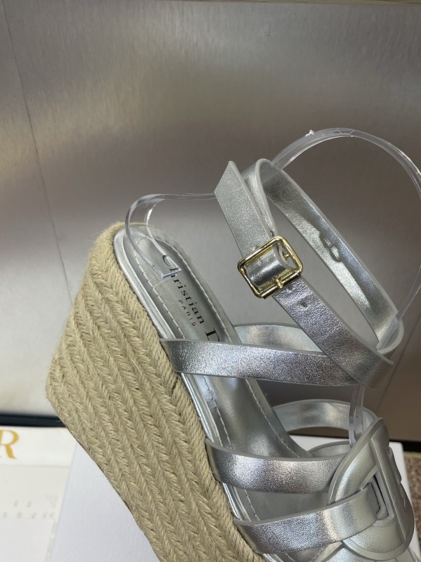 Dior D-Club Jelly Color Hollow Layered Cross Strap Platform High Heel Women's Shoes - KFY00290