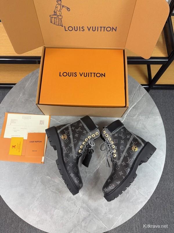 Timberland x LV Monogram Ankle Boots Waterproof Suede - LY00380