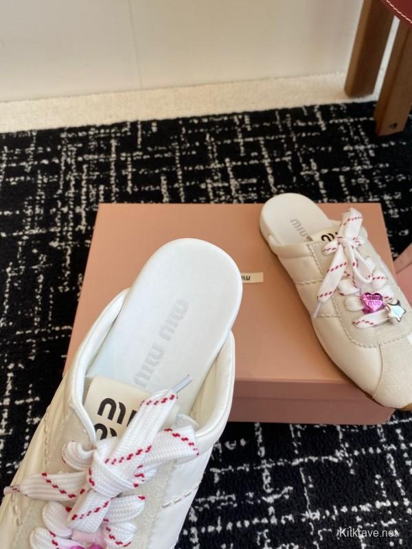 MiuMiu 2025 SS Early Spring Slip-On Trainer Loafer - KFY00295