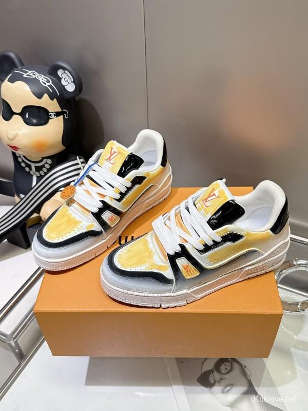 Louis Vuitton Trainer Basketball Series Crackle Glaze Process Sneakers - LY00490