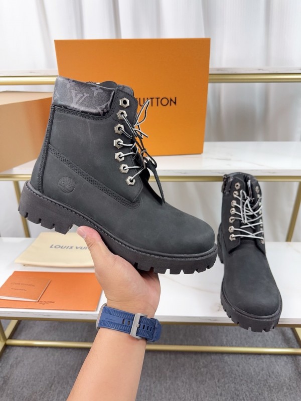 Timberland x LV Monogram Ankle Boots Waterproof Suede - LY00380