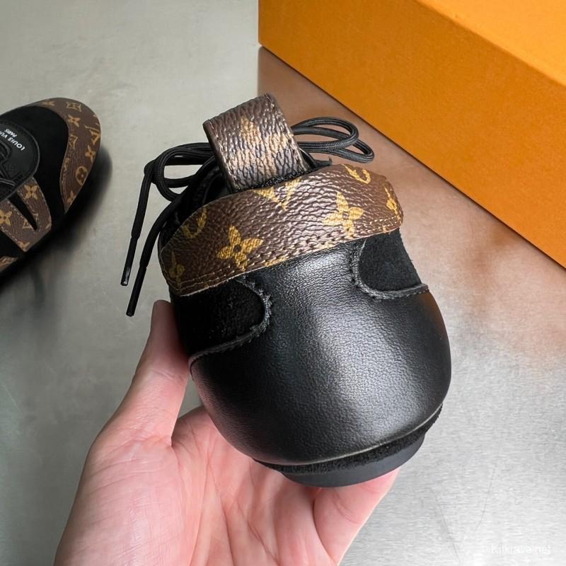 Lv Sneakerina 2025 SS Ballet Round Toe Lace-Up Low Top Lifestyle Casual Shoes - YC