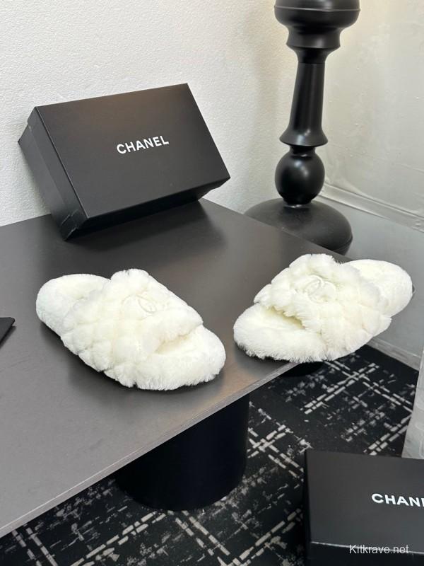 Chanel 2025SS Fashion Fur Slippers - LY00250