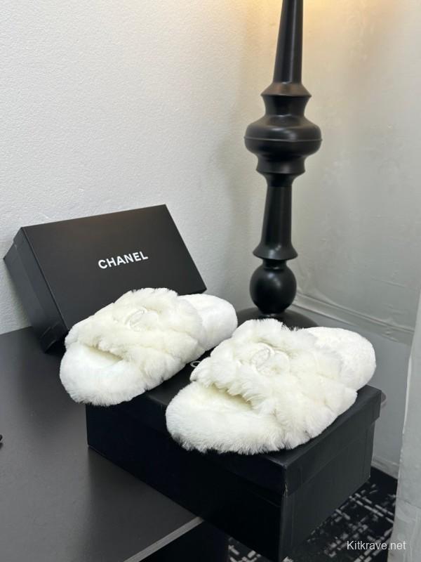 Chanel 2025SS Fashion Fur Slippers - LY00250