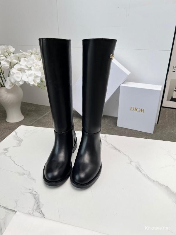 Dior 2025/SS Retro British Style Brogue New Knight Boots - LY00460