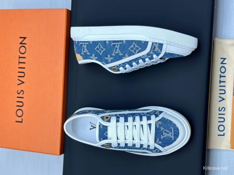 Louis Vuitton Time Out Series Animal Print Casual White Sneakers - AS00260