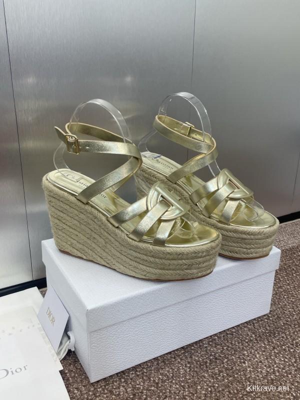 Dior D-Club Jelly Color Hollow Layered Cross Strap Platform High Heel Women Shoes - KFY00290
