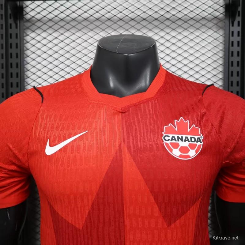Player Version 2025 Canada Home Red Jersey