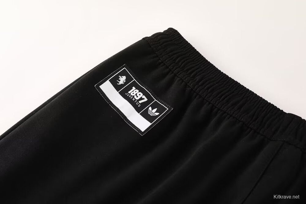25/26 Juventus Black Sweatshirt Full Zipper Jacket+Long Pants