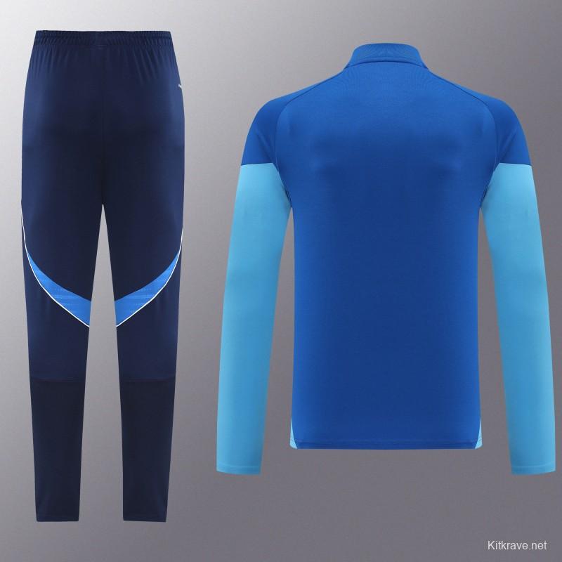 25/26  Adidas Royal Blue/Sky Blue Full zipper Jacket Tracksuit+ long pants