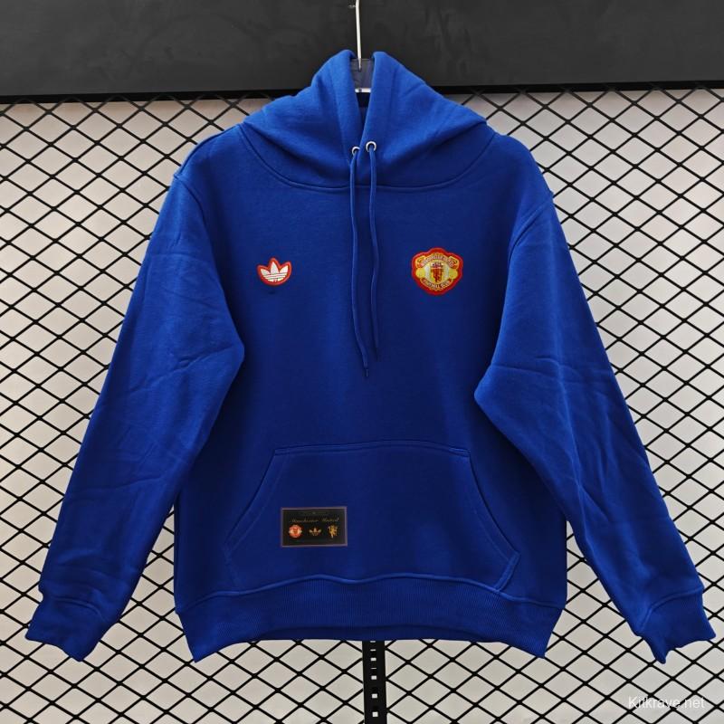 25/26 Manchester United Retro Embroidered Logo Hoodie 9 Colors