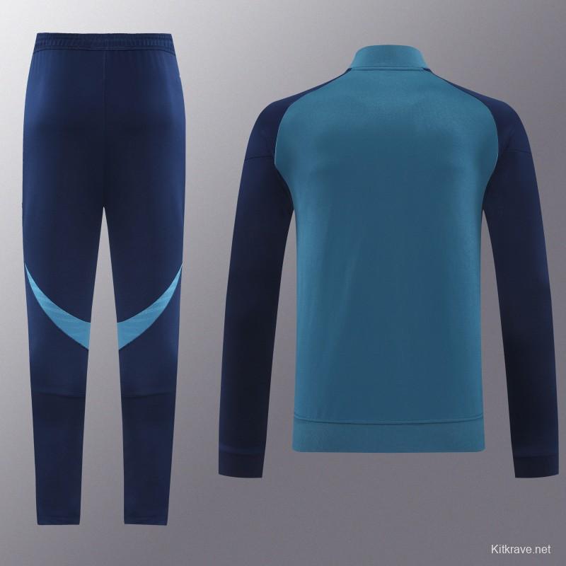 25/26 Arsenal  Navy Blue  Full zipper Jacket Tracksuit+ long pants