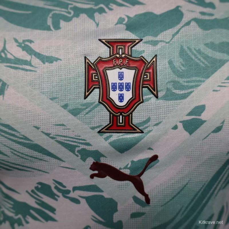 2026 Player Version  Portugal Away White  Long Sleeve Jersey