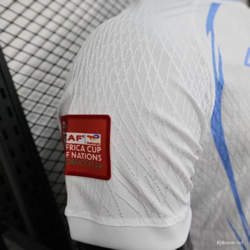Player Version 2026 DR Congo Third White Blue Geometric Jersey