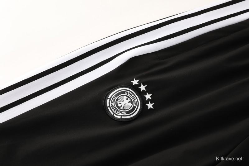 2026 Germany Hoodie Black Full Zipper Windbreaker + Long Pants