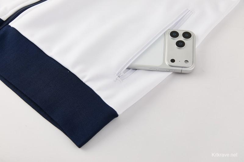 25/26 Roma White Full Zipper Jacket + Long Pants