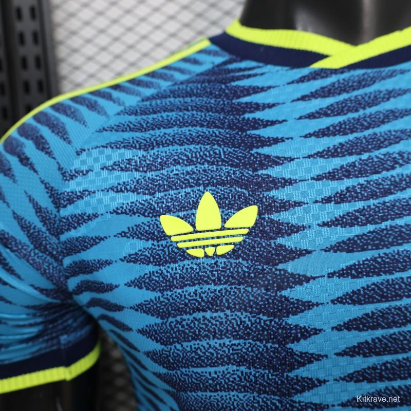 2026 Player Version Colombia Blue with Wavy Zigzag Pattern Jersey