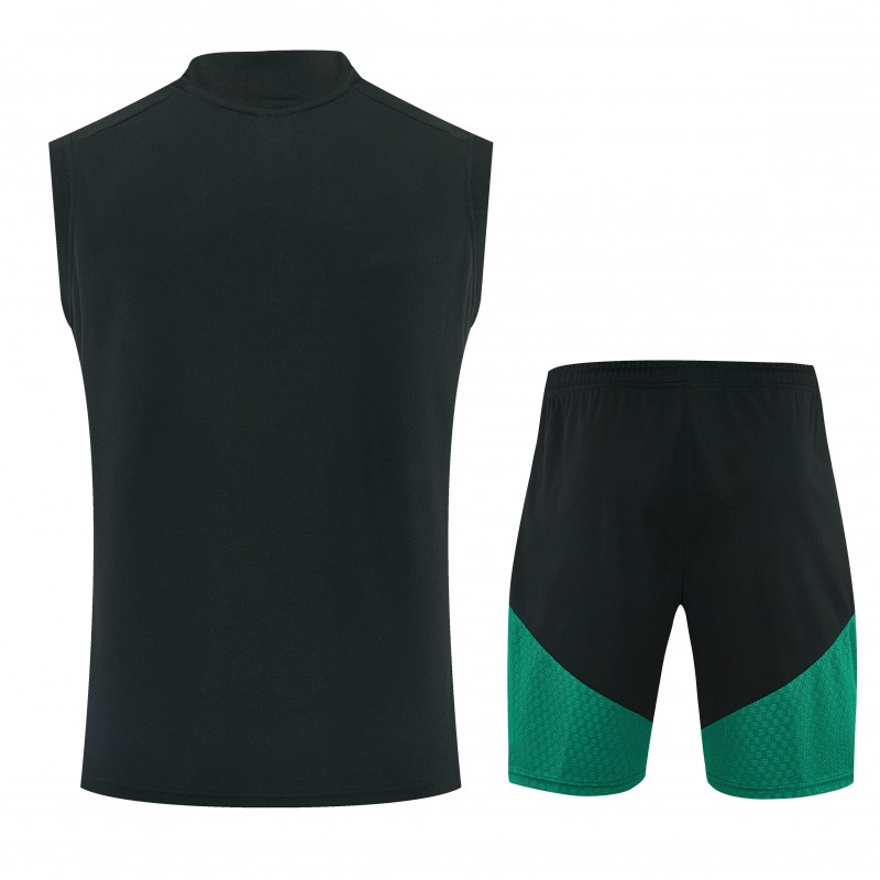 26/27  Mexico Black Sleeveless Training Vest +Shorts Set