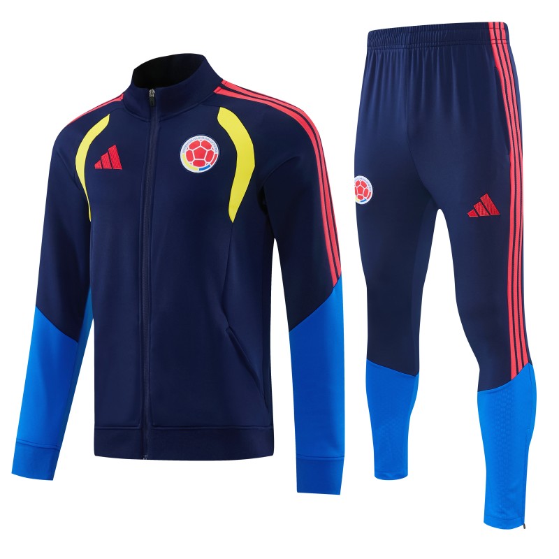 26/27  Colombia Navy Blue Full Zipper Jacket Tracksuit  + Long Pants