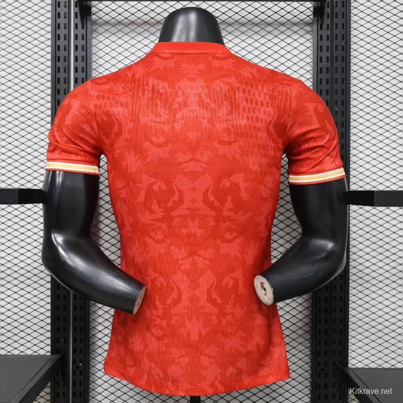 Player Version 2026 England Away Red with Gold Lion  Special Edition Jersey