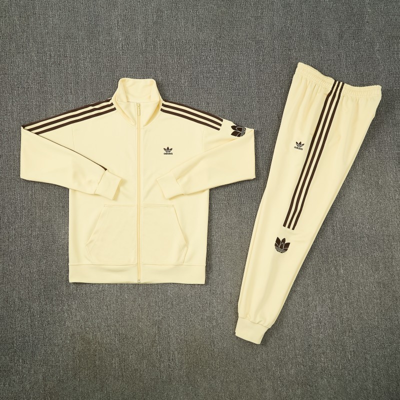 2026  Adidas Apricot Full Zipper Jacket + Long Pants