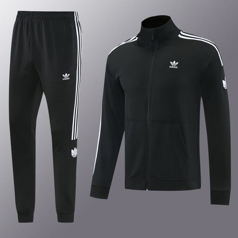2026 Adidas Black Full Zipper Jacket + Long Pants