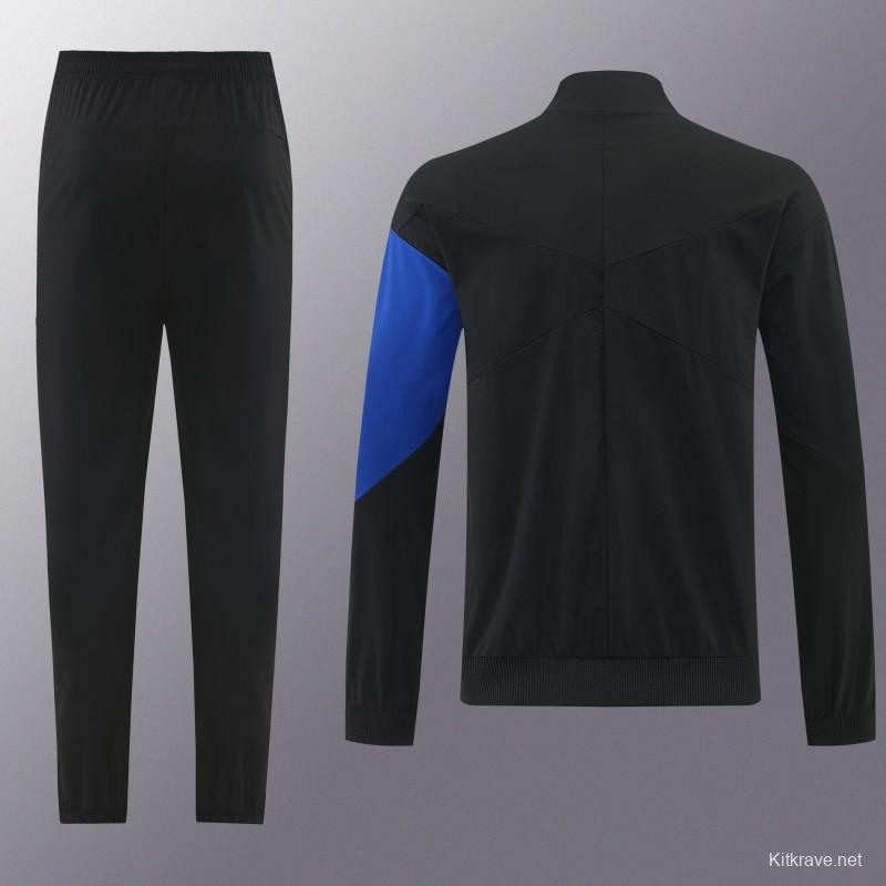 26/27 Chelsea Black Full Zipper Hooded Jacket Tracksuit + Long Pants