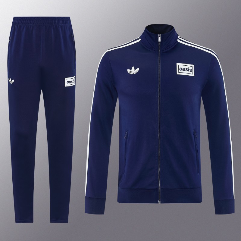 2026 Adidas Navy Blue Full Zipper Jacket + Long Pants
