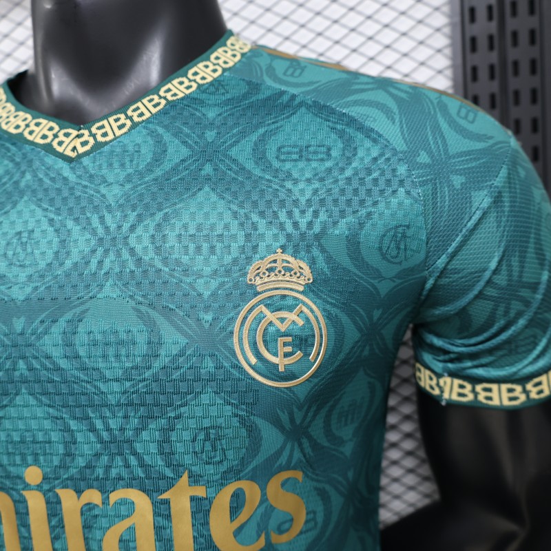 Player Version 26/27 Real Madrid Green Gold Third Special Edition Jersey