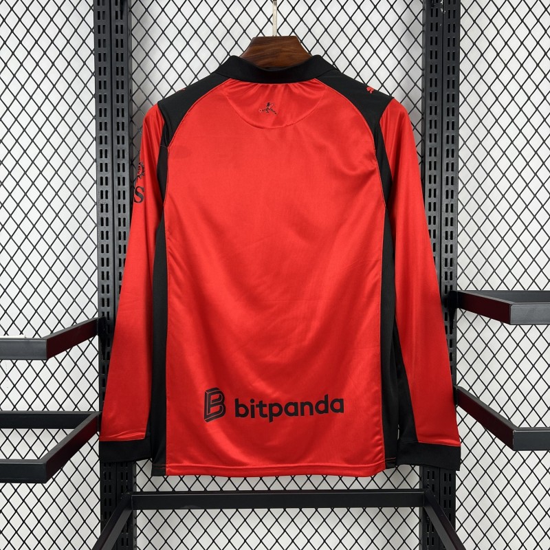 25/26 AC Milan x Slam Jam Limited Edition Long Sleeve Red Forth Jersey