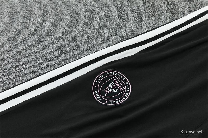 2026 Inter Miami CF Pink  Half Zipper Jacket Tracksuit + Black Long Pants