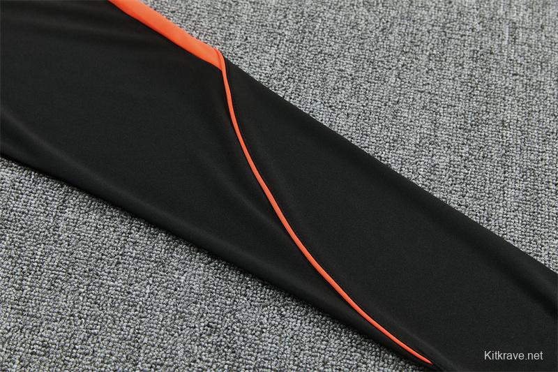 2026 Netherlands Black & Orange  Half Zipper Jacket Tracksuit + Long Pants