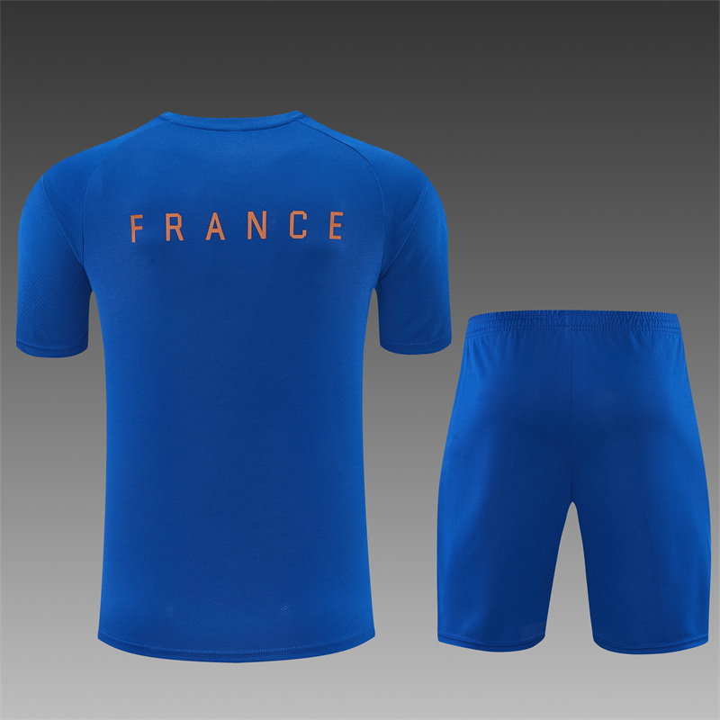 2026 France Blue & Orange Short Sleeve+Soccer Shorts