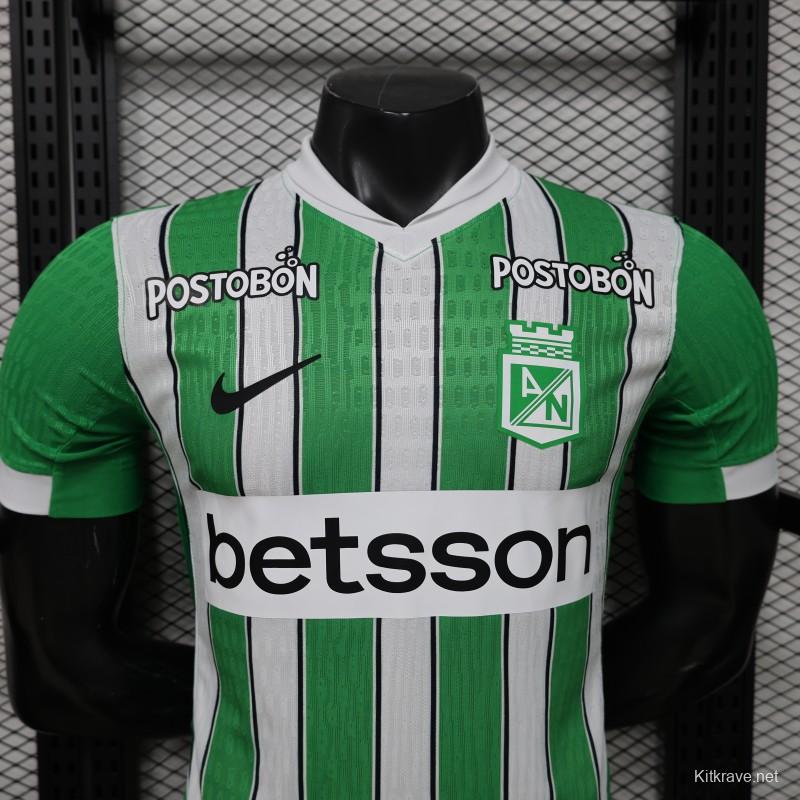 Player Version 26/27 Atlético Nacional Green & White with Vertical Stripe Home Jersey