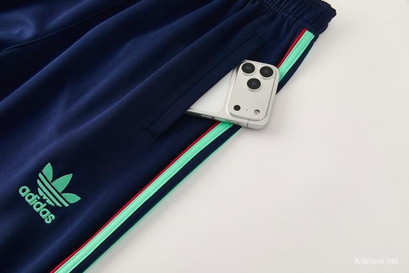 2026/27 Adidas Originals Navy Blue Full Zipper Jacket Tracksuit + Long Pants