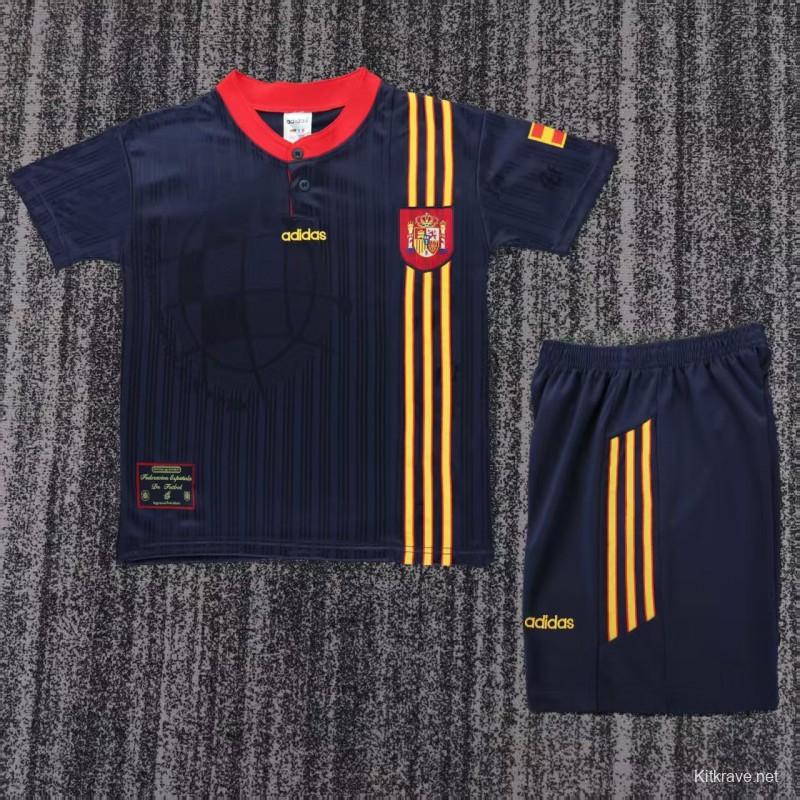 Retro Kids 1996 Spain Away Jersey