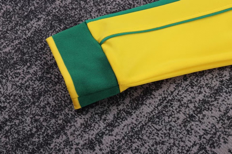 Retro Kids 1998 Brazil Home Long Sleeve Jersey