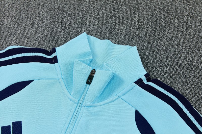 2026 Argentina Sky Blue & Navy Blue Full Zipper Jacket Tracksuit + Long Pants (Home)