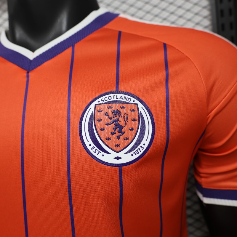 Player Version 26/27 Scotland Away Orange with Purple Pinstripe Jersey